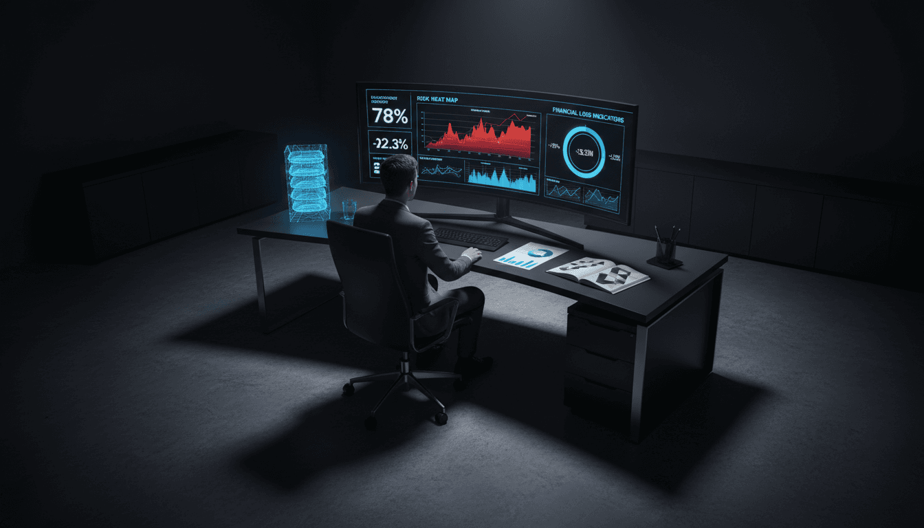 AI Risk Diagnostics Dashboard showing financial loss analysis